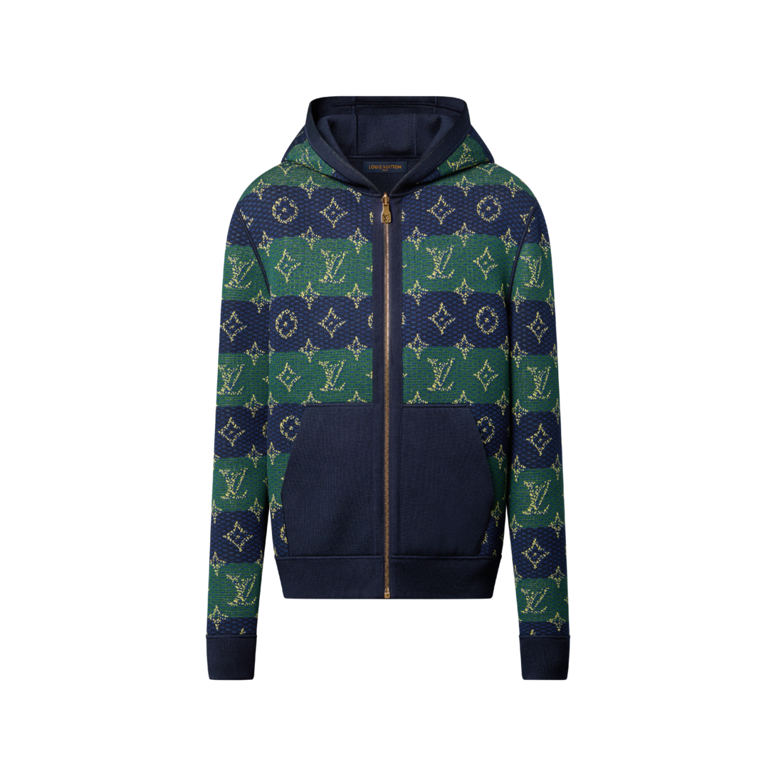 루루 모노그램 자카드 울 하프 지퍼 풀오버 - 의류 | 루이 비통